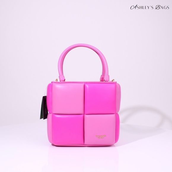 Kate Spade Boxxy Colorblocked Tote In Vivid Snapdragon Multi Pink - Picture 1 of 10